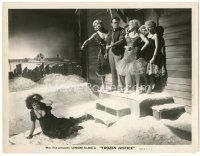 5k379 FROZEN JUSTICE 8x10.25 still '29 Lenore Ulric is thrown out of the house into the snow!