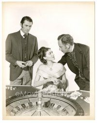 5k434 GREAT SINNER 8x10.25 still '49 Gregory Peck, Gardner & Melvyn Douglas gambling at roulette!