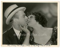 5k445 HALF-NAKED TRUTH 8x10.25 still '32 romantic c/u of Lee Tracy about to kiss sexy Lupe Velez!