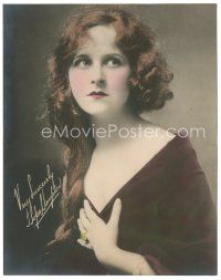 5k041 HOPE HAMPTON color deluxe 7.5x9.5 still '20s beautiful portrait with facsimile signature!