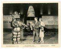 5k513 INVISIBLE BOY 8x10.25 still '57 Robby the Robot with unconscious Richard Eyer & parents!