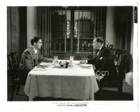 5k538 JOHNNY APOLLO 8.25x10 still '40 Tyrone Power & Lionel Atwill at table, Dance with the Devil!