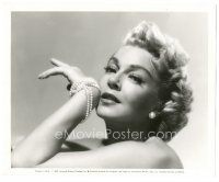 5k569 LANA TURNER 8.25x10 still '59 close portrait with pearls on her wrist from Imitation of Life!