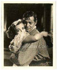 5k600 LOVE ON THE RUN 8x10 still '36 romantic close up of Clark Gable hugging Joan Crawford!
