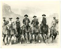 5k605 MAGNIFICENT SEVEN 8x10.25 still R70s best portrait of the top cast lined up on horses!