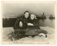 5k694 ON THE WATERFRONT 8x10.25 still '54 Marlon Brando & Eva Marie Saint laughing outdoors!