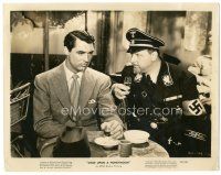 5k695 ONCE UPON A HONEYMOON 8x10.25 still '42 Cary Grant & Nazi Walter Slezak in uniform!