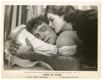 5k772 ROPE OF SAND 8x10.25 still '49 close up of Burt Lancaster & sexy Corinne Calvet in bed!