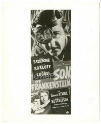 5k811 SON OF FRANKENSTEIN 8x10 still '39 Boris Karloff, Lugosi, Rathbone, cool image of the insert