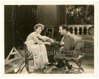 5k846 STRANGERS MAY KISS candid 8x10.25 still '31 director George Fitzmaurice with Norma Shearer!