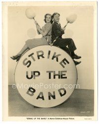 5k853 STRIKE UP THE BAND 8x10.25 still '40 Mickey Rooney & Judy Garland on giant drum, Berkeley!