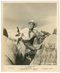 5k862 TALL T 8.25x10 still '57 Budd Boetticher directed, c/u of cowboy Randolph Scott with gun!