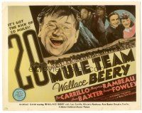 5k002 20 MULE TEAM color 8x10 still '40 Wallace Beery, young Anne Baxter, cool title card image!