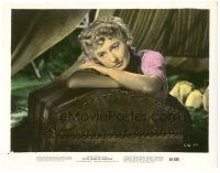 5k015 CATTLE QUEEN OF MONTANA color 8x10.25 still '54 close portrait of sad Barbara Stanwyck!