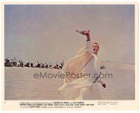 5k052 LAWRENCE OF ARABIA color 8x10 still #8 '62 David Lean, Peter O'Toole leads troops into battle!