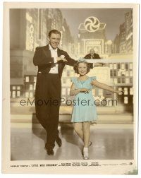 5k056 LITTLE MISS BROADWAY color-glos 8x10 still '38 Shirley Temple dancing with George Murphy!
