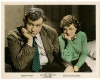 5k095 STAR IS BORN color 8x10.25 still '37 close up of bored Janet Gaynor & Andy Devine!