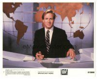 5k011 BROADCAST NEWS 8x10 mini LC #7 '87 great close up of William Hurt behind the news desk!