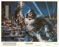 5k048 KING KONG 8x10 mini LC #1 '76 cool art of the BIG Ape destroying city by John Berkey!
