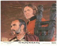 5k059 MAN WHO WOULD BE KING 8x10 mini LC #5 '75 great close up of Sean Connery & Michael Caine!
