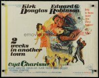5m003 2 WEEKS IN ANOTHER TOWN 1/2sh '62 cool art of Kirk Douglas & sexy Cyd Charisse by Bart Doe!