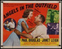 5m021 ANGELS IN THE OUTFIELD style B 1/2sh '51 Paul Douglas & sexy Janet Leigh, baseball!