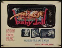 5m023 BABY DOLL 1/2sh '57 Elia Kazan, classic image of sexy troubled teen Carroll Baker!