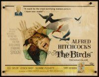 5m032 BIRDS 1/2sh '63 Alfred Hitchcock, Tippi Hedren, classic art of attacking avians!