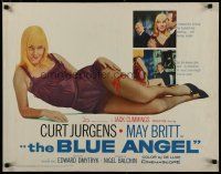 5m035 BLUE ANGEL 1/2sh '59 Curt Jurgens, full-length image of sexy May Britt!