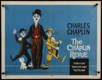 5m057 CHAPLIN REVUE 1/2sh '60 Charlie comedy compilation, great artwork by Leo Kouper!
