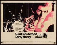 5m078 DIRTY HARRY 1/2sh '71 great c/u of Clint Eastwood pointing gun, Don Siegel crime classic!