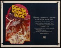5m083 EMPIRE STRIKES BACK 1/2sh R82 George Lucas sci-fi classic, cool artwork by Tom Jung!