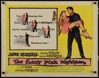 5m094 FUZZY PINK NIGHTGOWN style A 1/2sh '57 super-sexy Jane Russell has the billion-dollar shape!