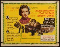 5m139 INN OF THE SIXTH HAPPINESS 1/2sh '59 Mark Robson directed, pretty Ingrid Bergman!