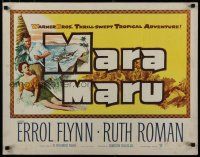 5m191 MARA MARU 1/2sh '52 montage of Errol Flynn & sexy Ruth Roman in the tropical Philippines!