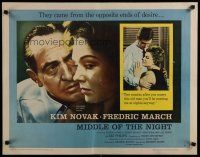 5m204 MIDDLE OF THE NIGHT style B 1/2sh '59 sexy young Kim Novak w/older Fredric March!