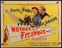 5m216 MOTHER IS A FRESHMAN 1/2sh '49 Loretta Young & Van Johnson, the cheer leader of the year!