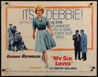 5m225 MY SIX LOVES 1/2sh '62 Debbie Reynolds in the funniest fix a girl ever got into!