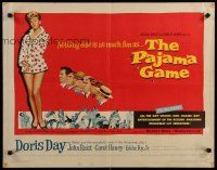 5m256 PAJAMA GAME 1/2sh '57 sexy full-length image of Doris Day, who chases boys!