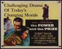5m272 POWER & THE PRIZE 1/2sh '56 Robert Taylor, Mueller, drama of today's changing morals!