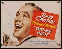 5m306 RIDING HIGH style B 1/2sh '50 portrait art of Bing Crosby, Frank Capra, horse racing!