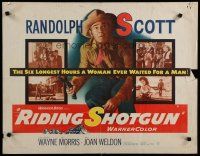 5m307 RIDING SHOTGUN 1/2sh '54 great image of cowboy Randolph Scott with gun!