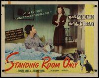 5m352 STANDING ROOM ONLY style B 1/2sh '44 sexy Paulette Goddard & Fred MacMurray!