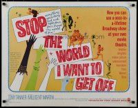 5m357 STOP THE WORLD I WANT TO GET OFF 1/2sh '66 Tony Tanner & Millicent Martin, Saville musical!
