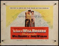 5m360 STORY OF WILL ROGERS 1/2sh '52 Will Rogers Jr. as his father, Jane Wyman, cool art!
