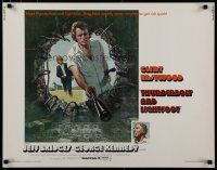 5m386 THUNDERBOLT & LIGHTFOOT 1/2sh '74 art of Clint Eastwood with guns by Ken Barr!