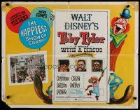 5m389 TOBY TYLER 1/2sh '60 Walt Disney, art of wacky circus clown, Mister Stubbs w/revolver!