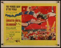 5m395 TRAPEZE style A 1/2sh '56 great circus art of Burt Lancaster, Gina Lollobrigida & Tony Curtis!