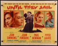 5m402 UNTIL THEY SAIL style B 1/2sh '57 Paul Newman & Jean Simmons, Joan Fontaine, Piper Laurie!