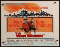5m412 WAR WAGON 1/2sh '67 cowboys John Wayne & Kirk Douglas, western armored stagecoach artwork!